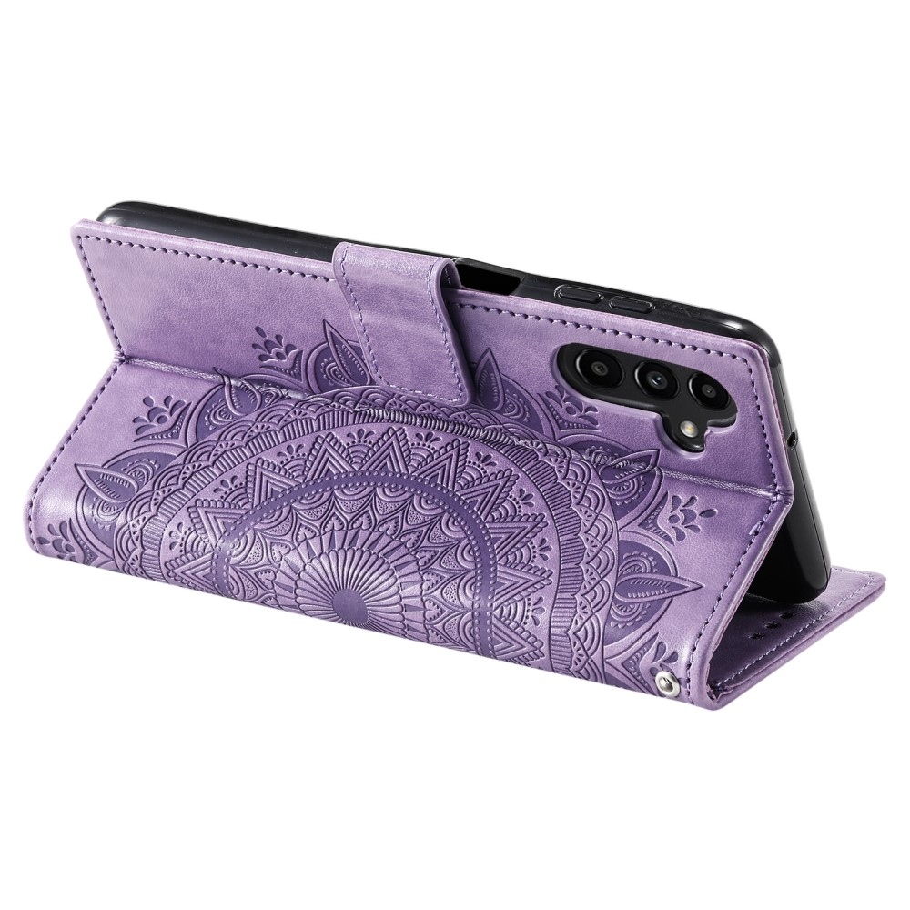 Mandala knížkové pouzdro na Samsung Galaxy A26 5G - fialové