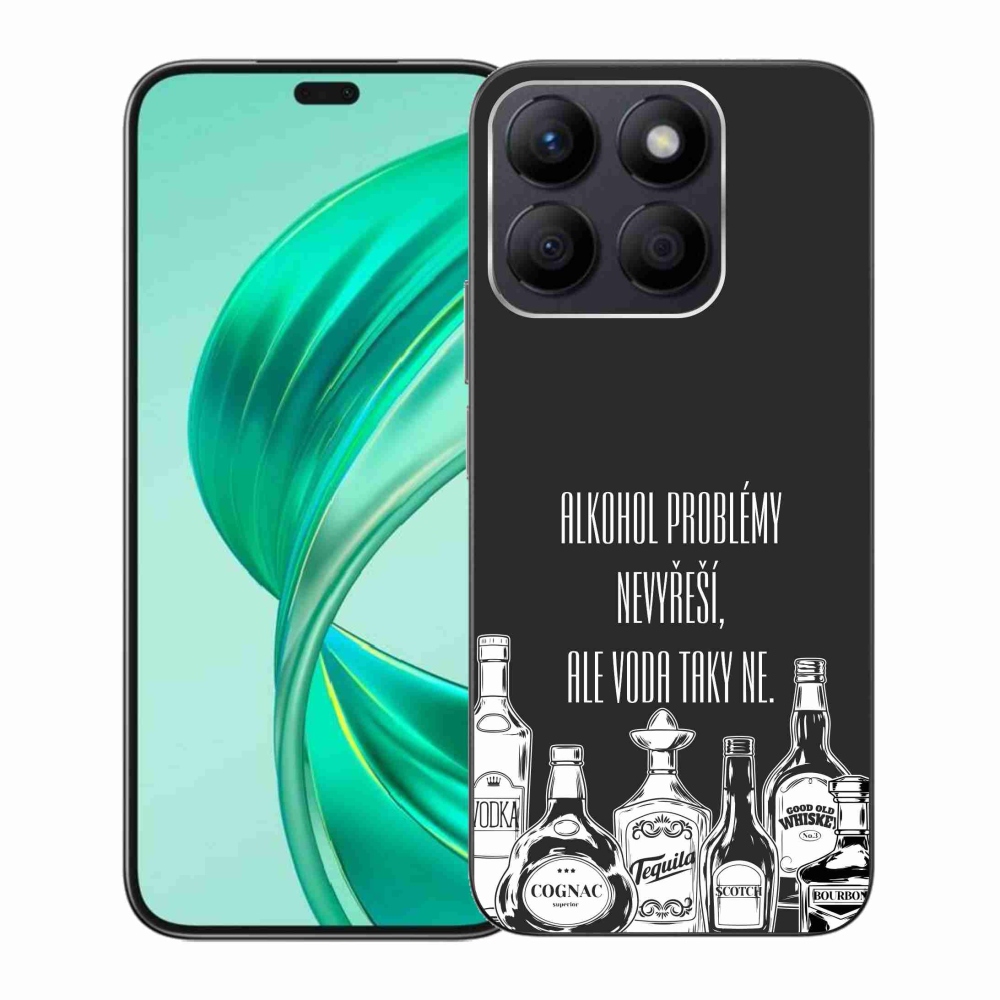 Gelový kryt mmCase na Honor X8b - vtipný text černé pozadí