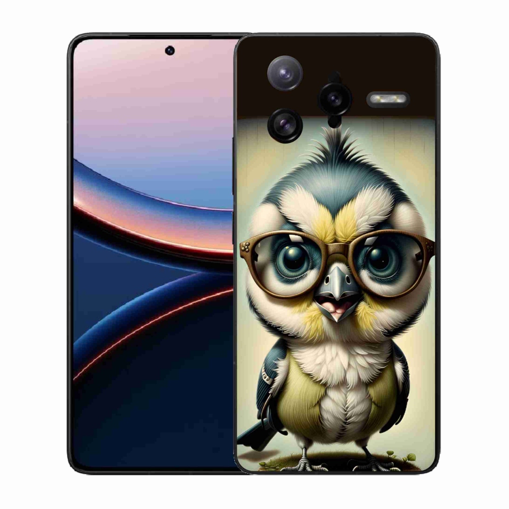Gelový kryt mmCase na Xiaomi Poco F7 Ultra - mládě s brýlemi