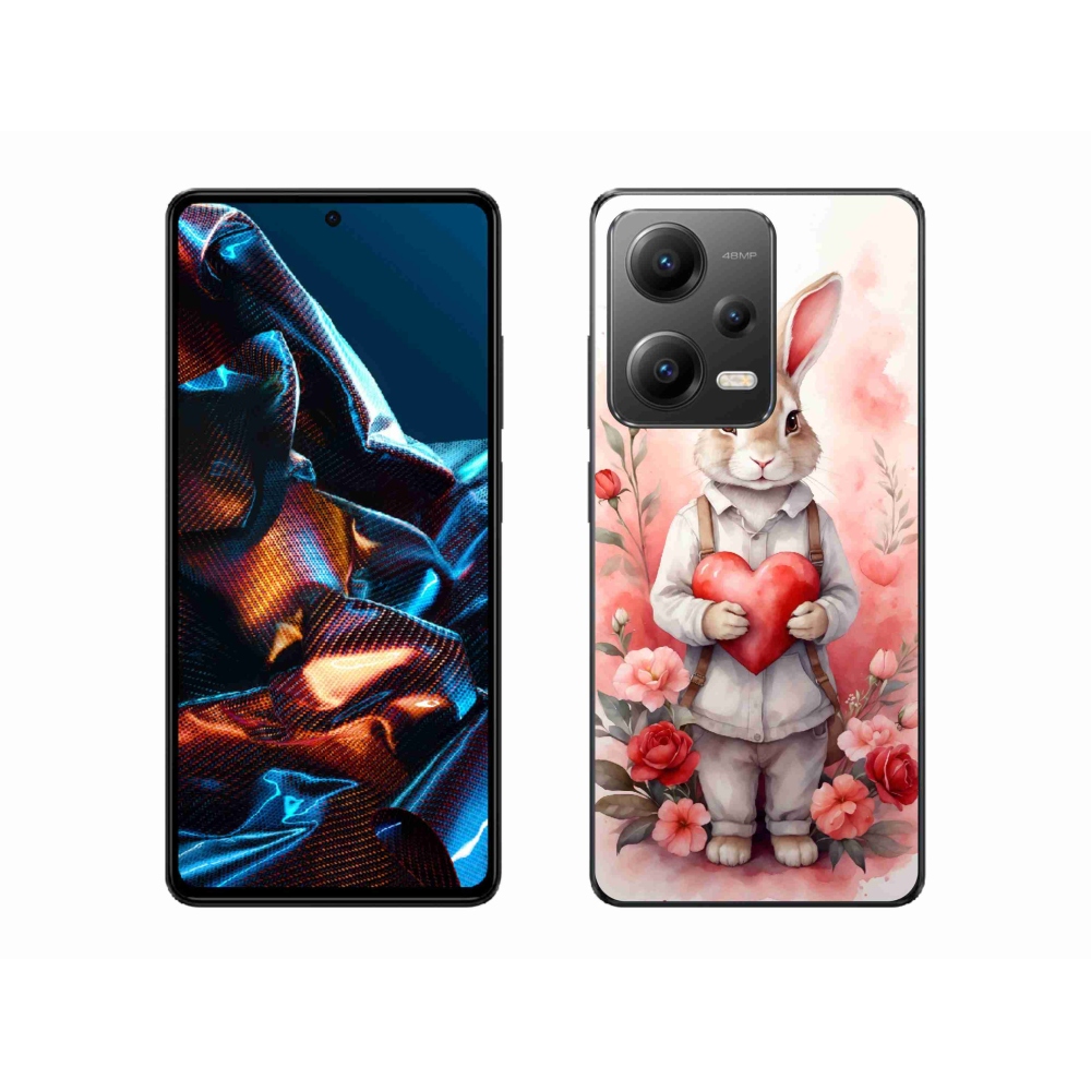 Gelový kryt mmCase na Xiaomi Redmi Note 12 Pro 5G - zajíc se srdíčkem