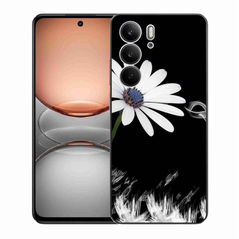 Gelový kryt mmCase na Realme C75 - bílá květina