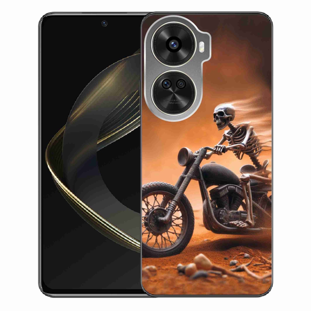Gelový kryt mmCase na Huawei Nova 12 SE - kostra na motorce