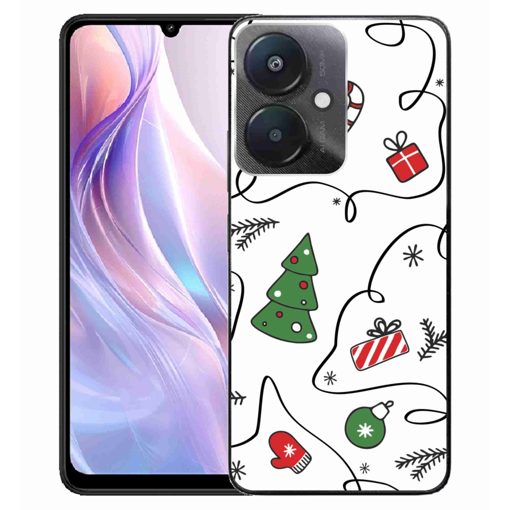 Gelový kryt mmCase na Xiaomi Redmi 13C 5G - vánoční motivy