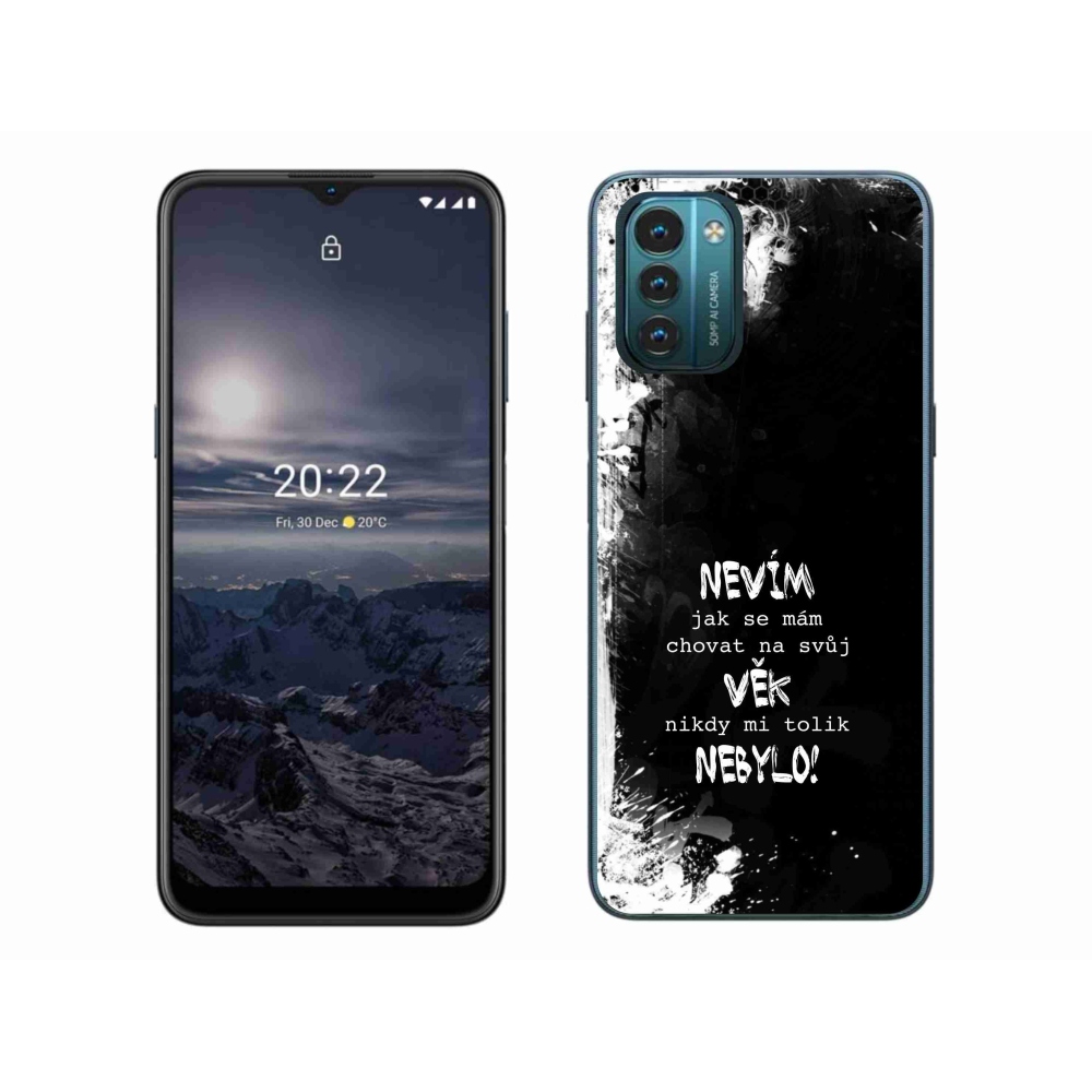 Gelový kryt mmCase na Nokia G11/G21 - vtipný text 14 černé pozadí