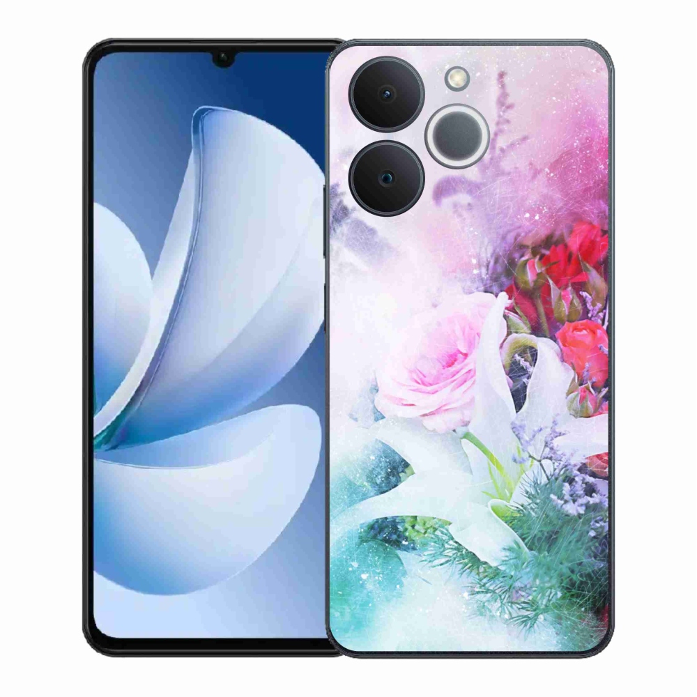 Gelový kryt mmCase na Realme Note 70T - květiny 4