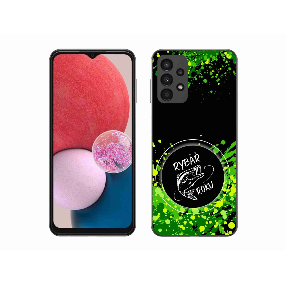 Gelový kryt mmCase na Samsung Galaxy A13 4G - rybář roku černé pozadí