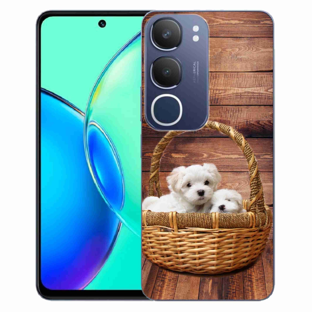 Gelový kryt mmCase na Vivo Y19s - štěňátka