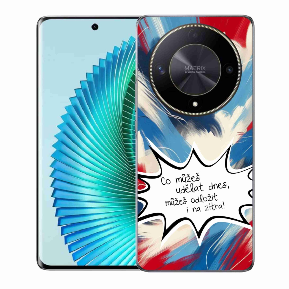Gelový kryt mmCase na Honor Magic 6 Lite 5G - vtipný text 9 bílé pozadí