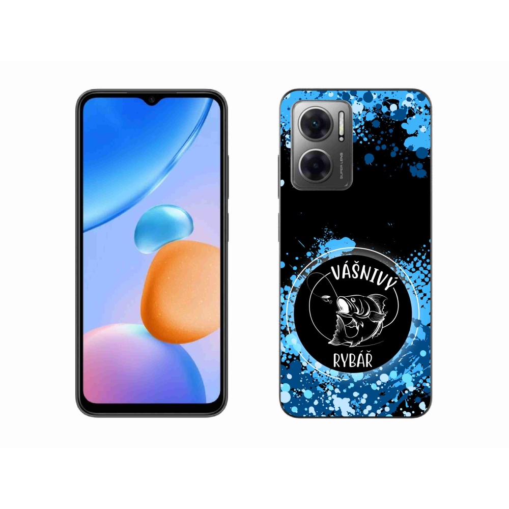 Gelový kryt mmCase na Xiaomi Redmi 10 5G - vášnivý rybář černé pozadí