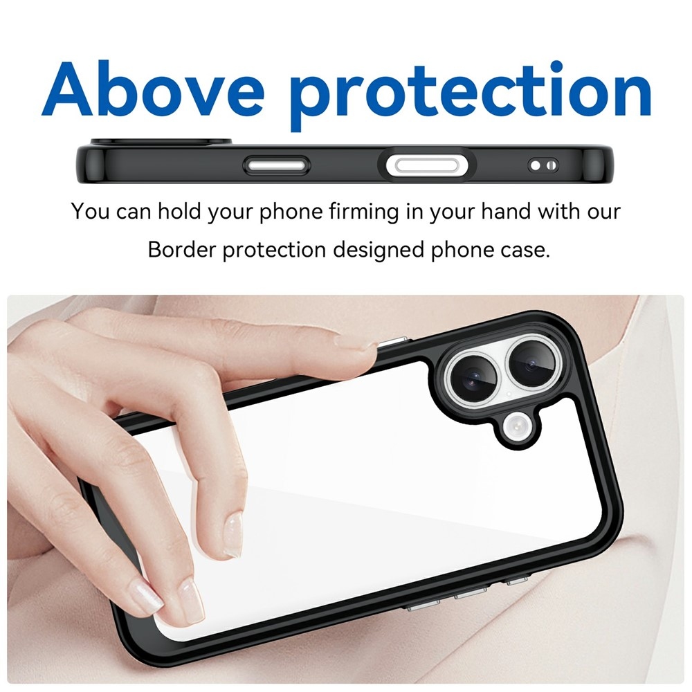 Gelový obal s pevnými zády na iPhone 17 - černý