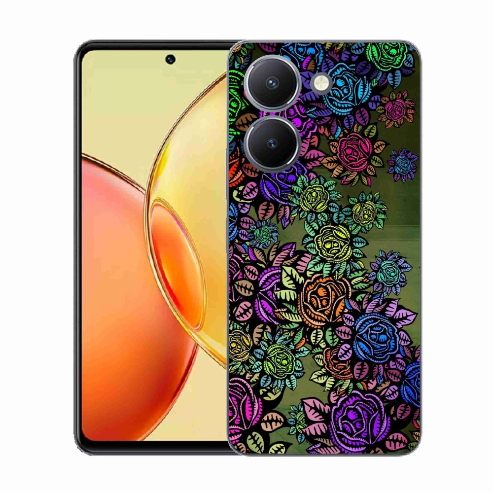 Gelový kryt mmCase na Vivo Y36 - květiny 6