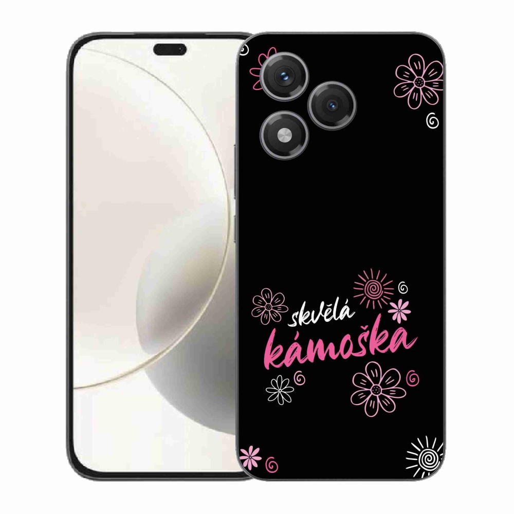 Gelový kryt mmCase na Honor 400 Lite - skvělá kámoška černé pozadí