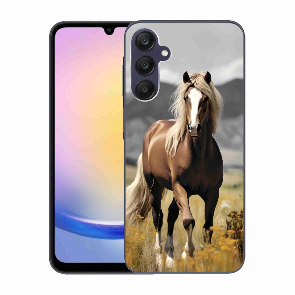 Gelový kryt mmCase na Samsung Galaxy A25 5G - hnědý kůň 1