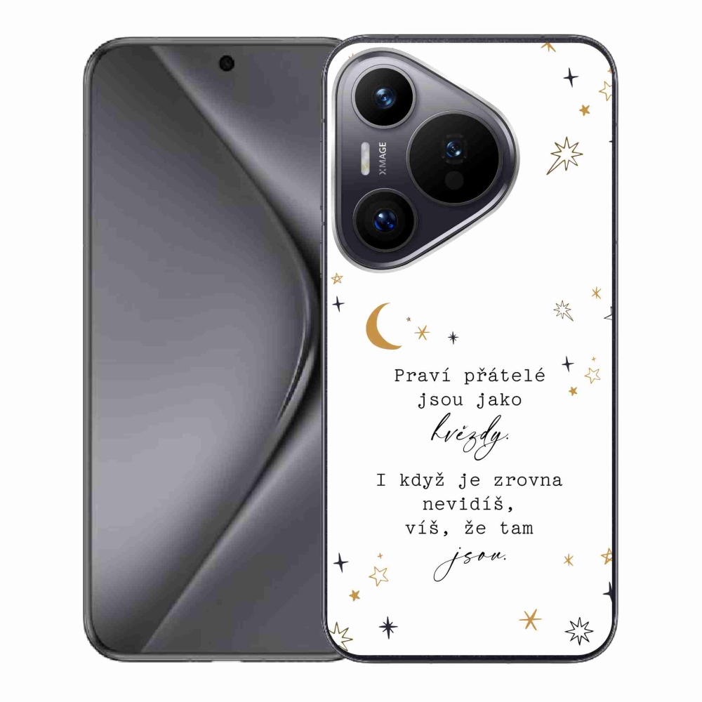 Gelový kryt mmCase na Huawei Pura 70 - citát 6 bílé pozadí