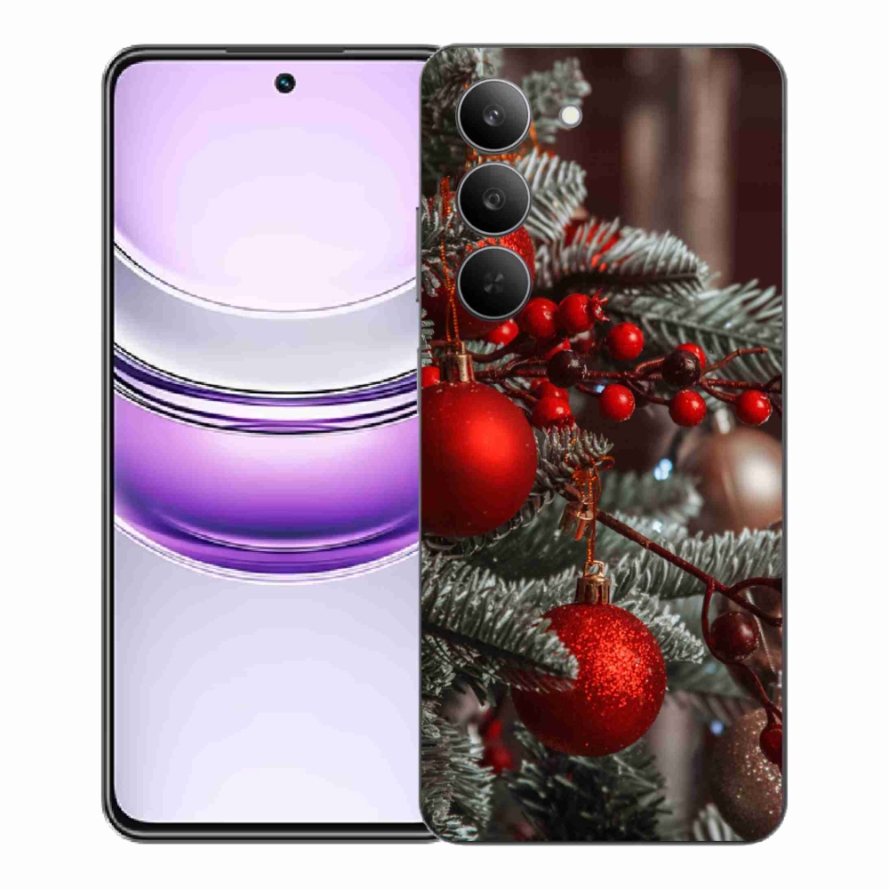 Gelový kryt mmCase na Realme 14x 5G - vánoční ozdoby 2