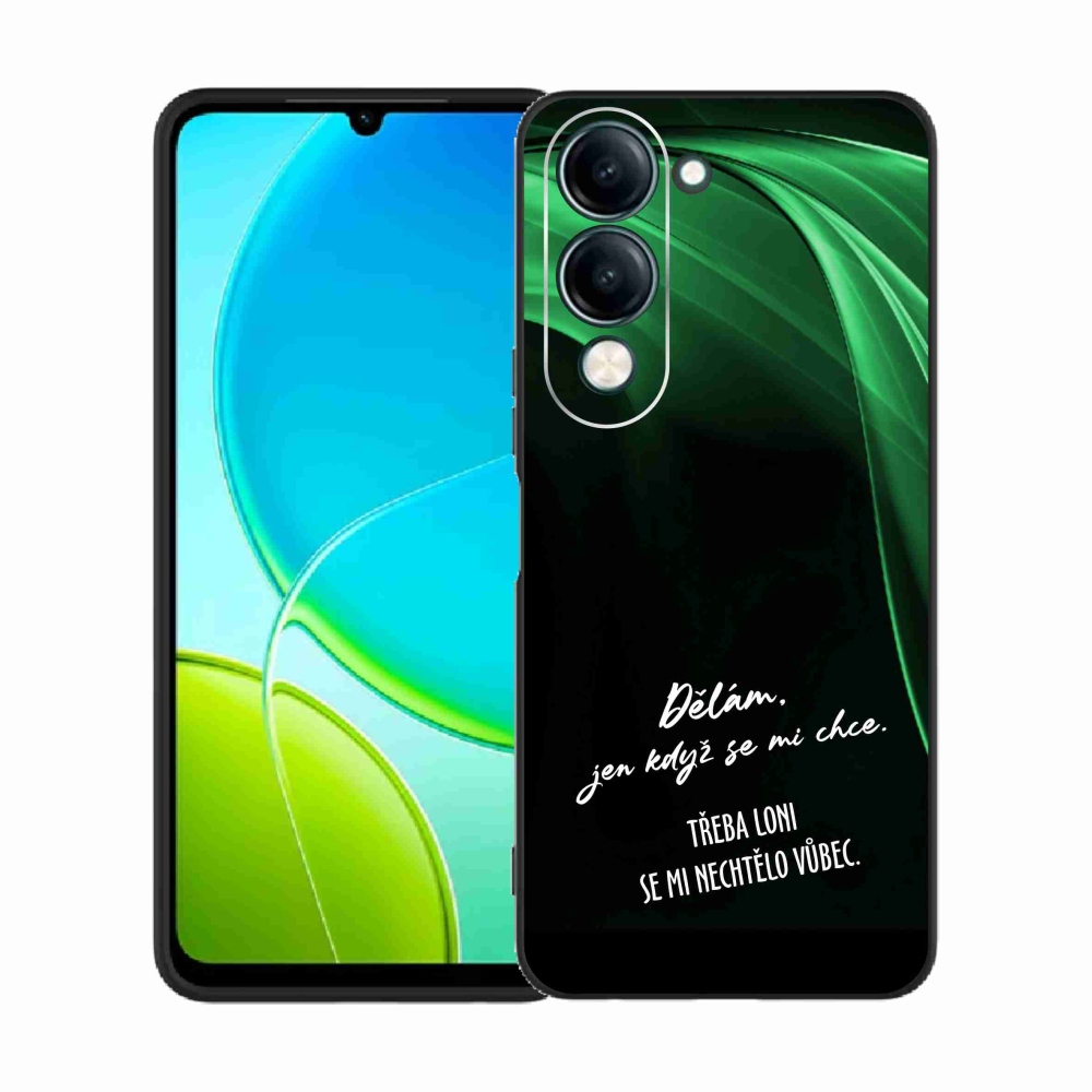 Gelový kryt mmCase na Vivo Y29s 5G - vtipný text 12 černé pozadí