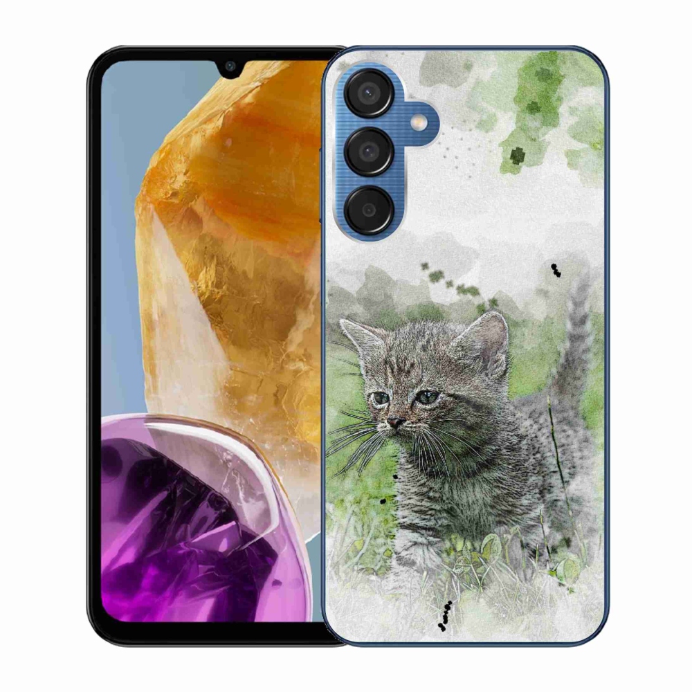 Gelový kryt mmCase na Samsung Galaxy M15 5G - roztomilé kotě 1