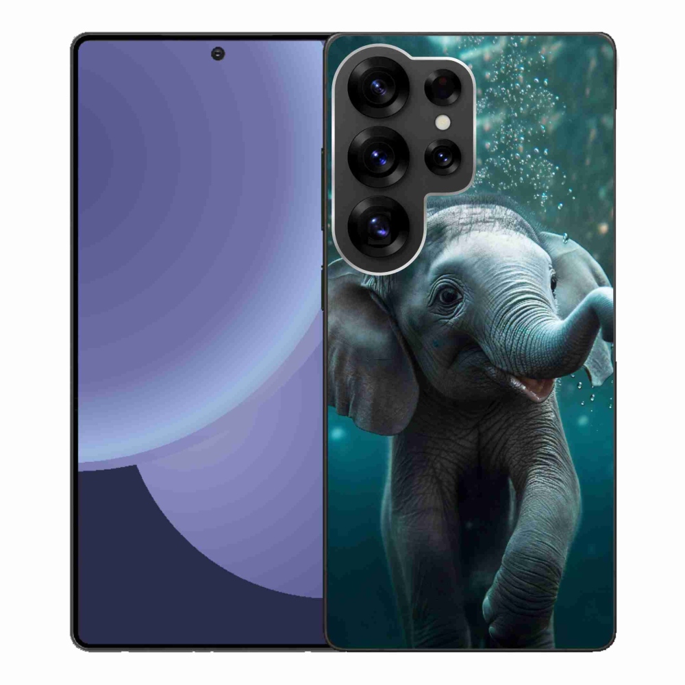 Gelový kryt mmCase na Samsung Galaxy S25 Ultra - slůně pod vodou