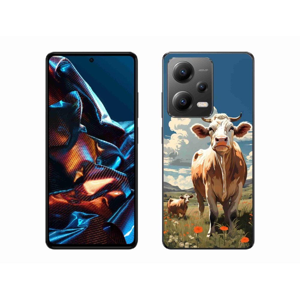 Gelový kryt mmCase na Xiaomi Redmi Note 12 Pro 5G - krávy na louce