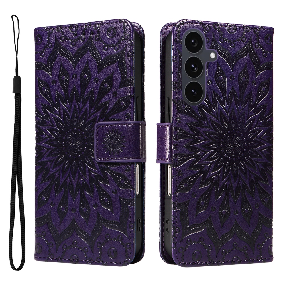 Sunflower knížkové pouzdro na Samsung Galaxy S25 FE - fialové