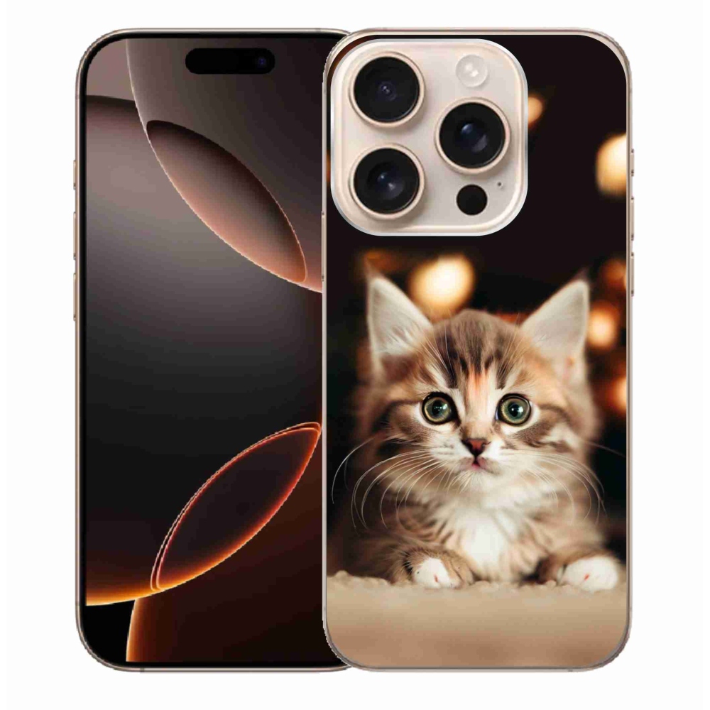 Gelový kryt mmCase na iPhone 16 Pro Max - roztomilé kotě 2