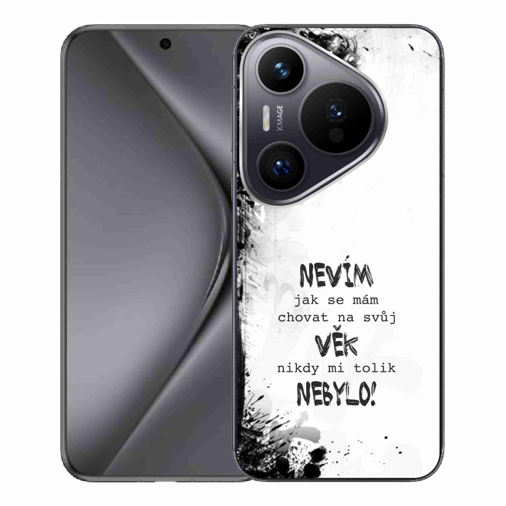 Gelový kryt mmCase na Huawei Pura 70 Pro - vtipný text 14 bílé pozadí