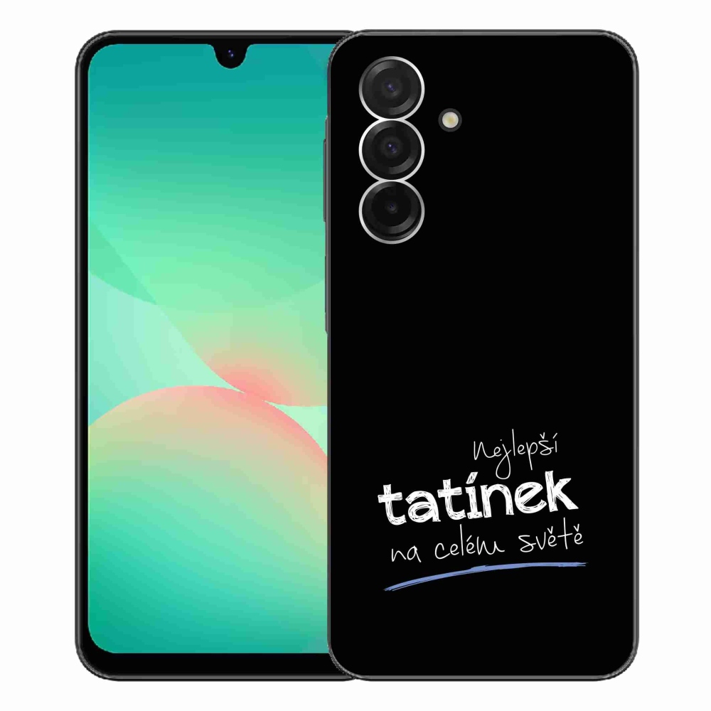 Gelový kryt mmCase na Samsung Galaxy A26 5G - nejlepší tatínek 4 černé pozadí