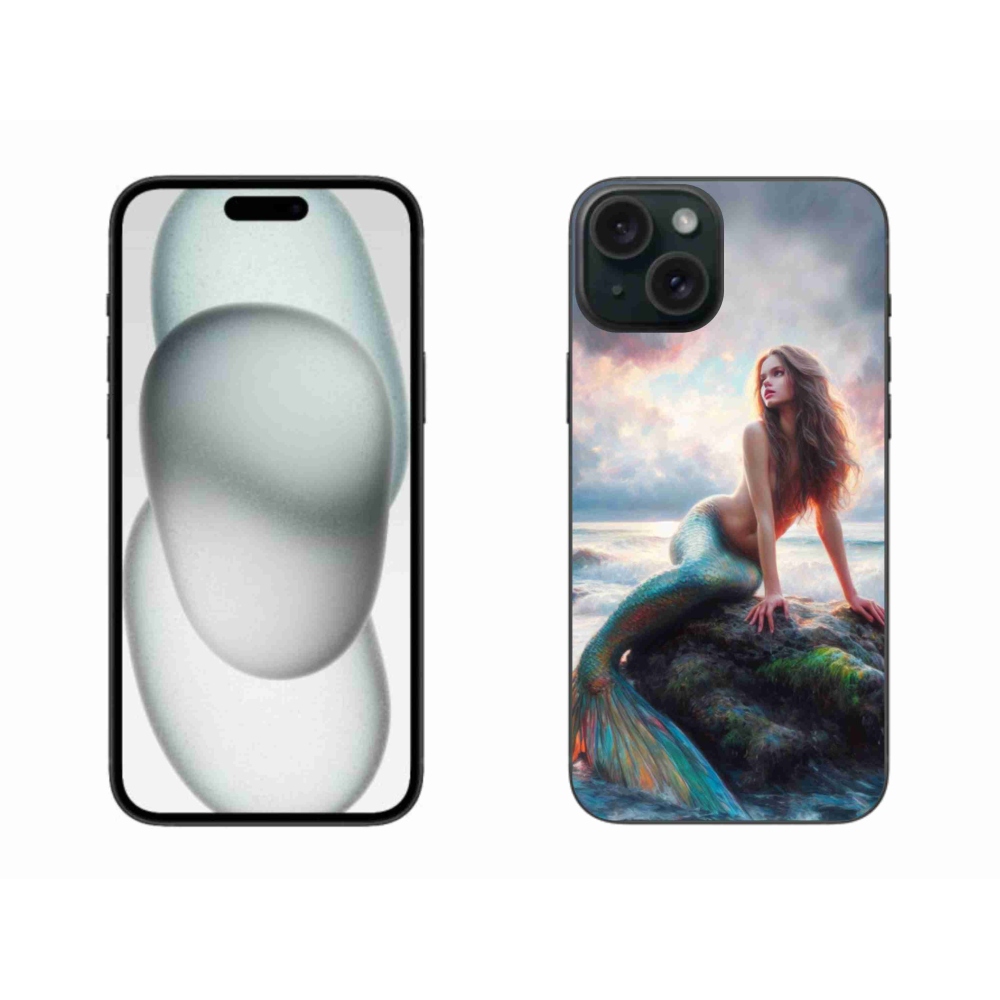 Gelový kryt mmCase na iPhone 15 Plus - mořská panna