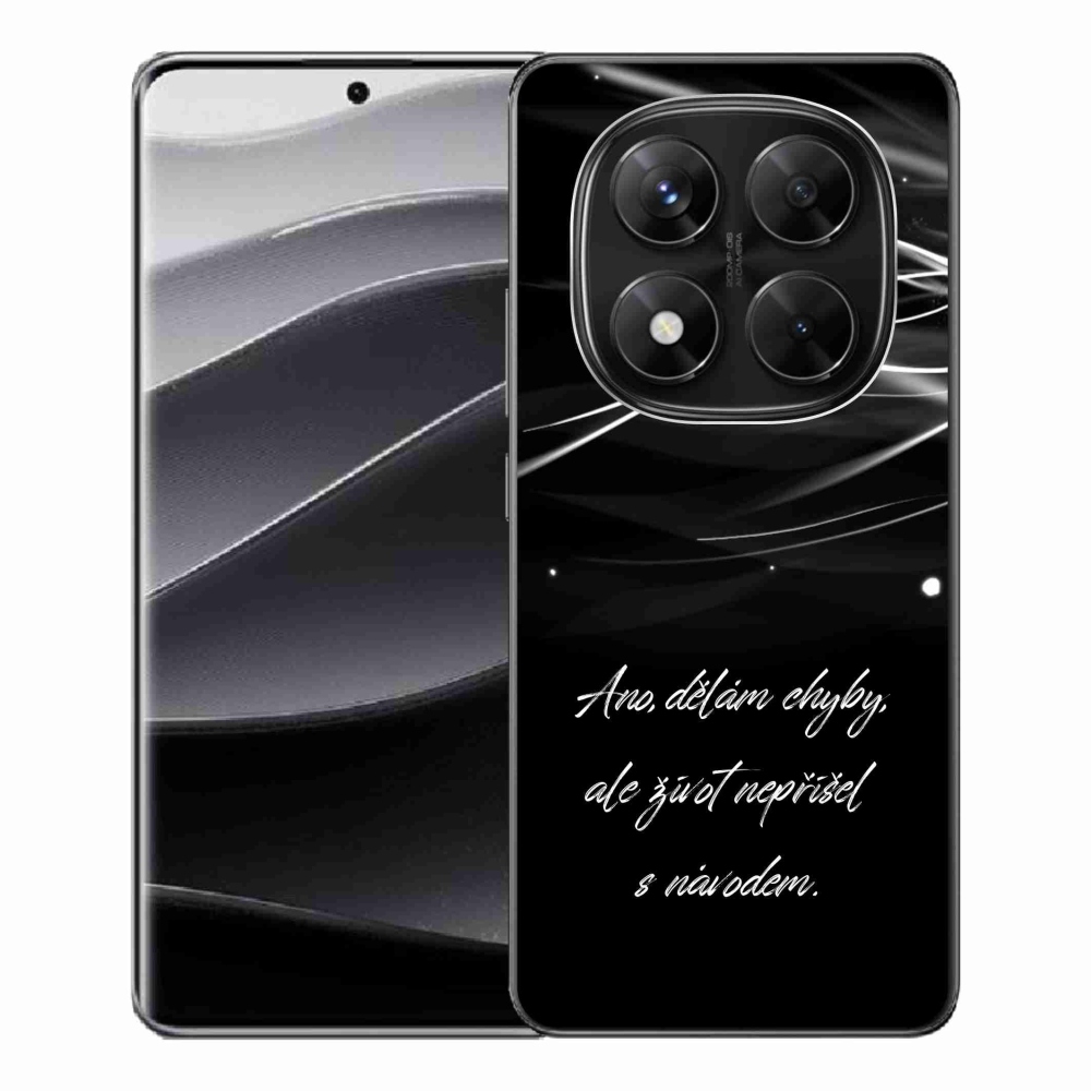 Gelový kryt mmCase na Xiaomi Redmi Note 14 Pro 5G/Poco X7 5G - citát černé pozadí