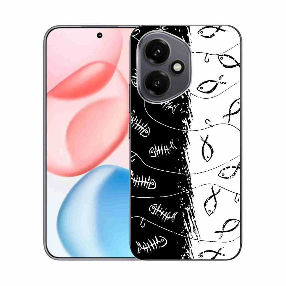 Gelový kryt mmCase na Honor 400 - kostry a rybky