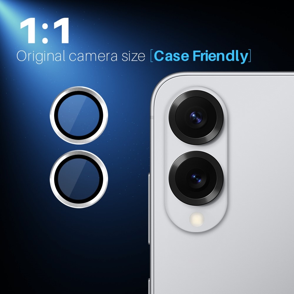 NORTHJO sklo čočky fotoaparátu na Samsung Galaxy S25 Edge (samostatná skla) - stříbrné