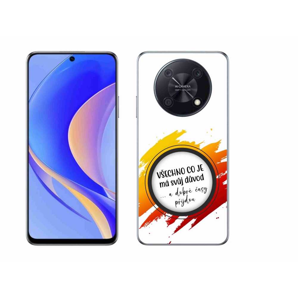 Gelový kryt mmCase na Huawei Nova Y90 - citát 3 bílé pozadí
