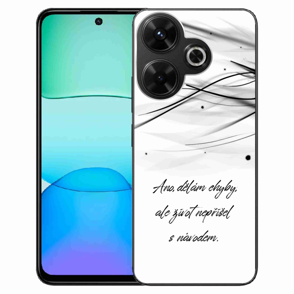 Gelový kryt mmCase na Xiaomi Redmi 13 4G/Poco M6 4G  - citát bílé pozadí