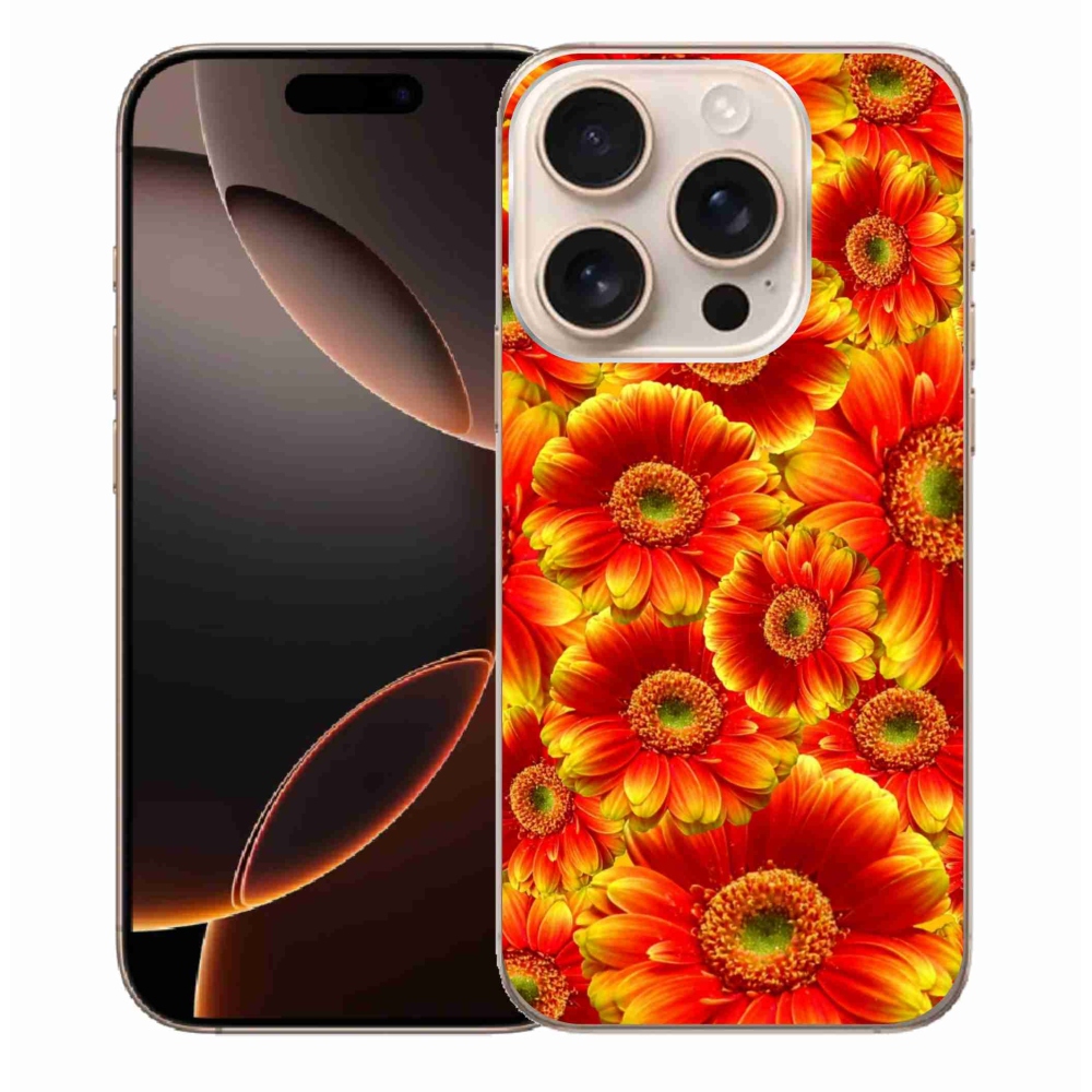 Gelový kryt mmCase na iPhone 16 Pro Max - gerbera 1