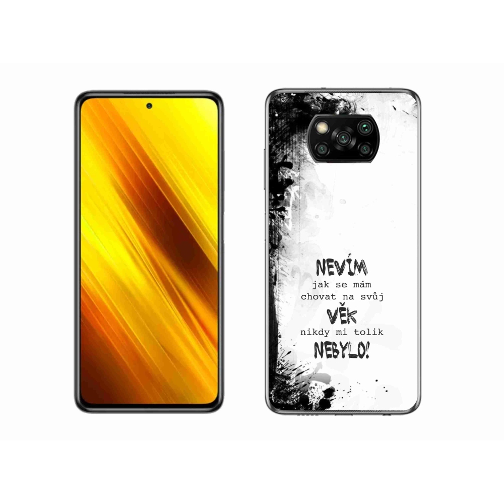 Gelový kryt mmCase na Xiaomi Poco X3 Pro - vtipný text 14 bílé pozadí