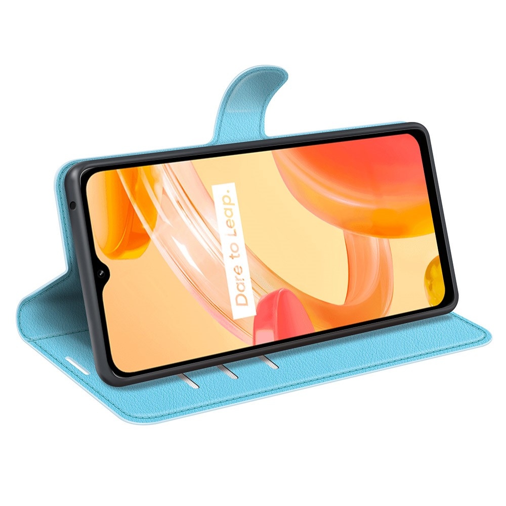 Litchi knížkové pouzdro na Realme C30 - modré