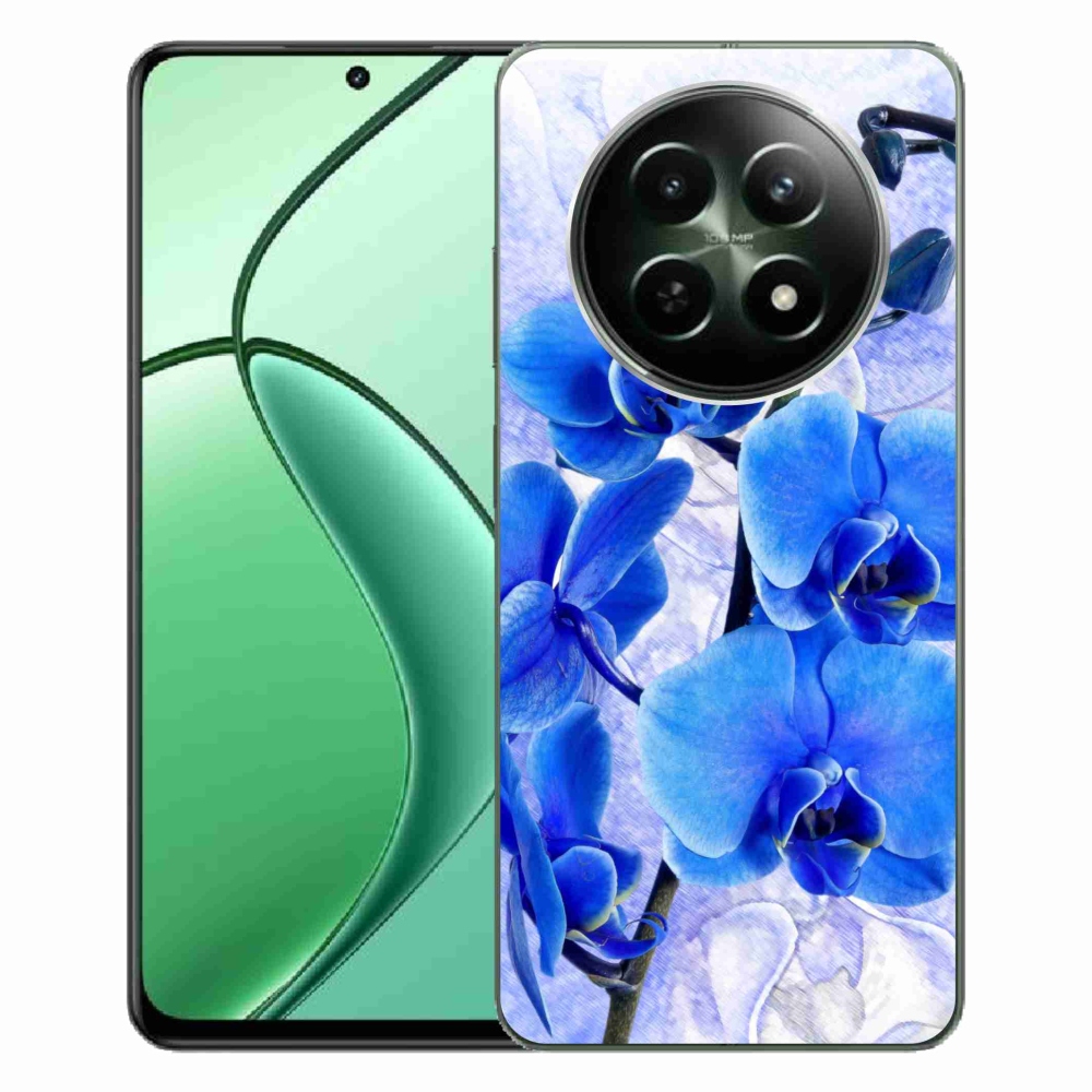 Gelový kryt mmCase na Realme 12 5G/12x 5G - modré květy