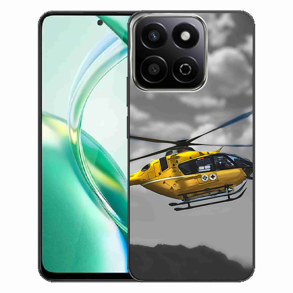Gelový kryt mmCase na Honor 200 Smart 5G - žlutá helikoptéra