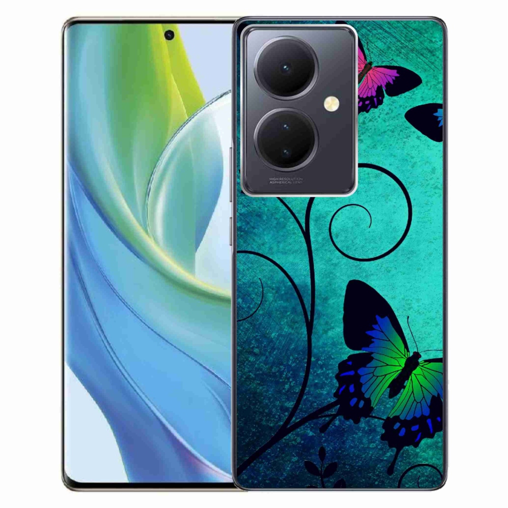 Gelový kryt mmCase na Vivo V29 Lite 5G - barevní motýli