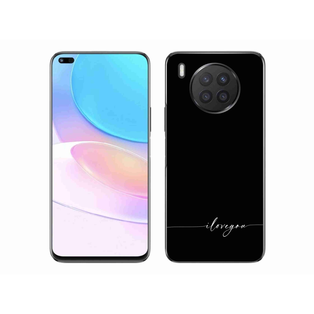 Gelový kryt mmCase na Huawei Nova 8i - I love you černé pozadí