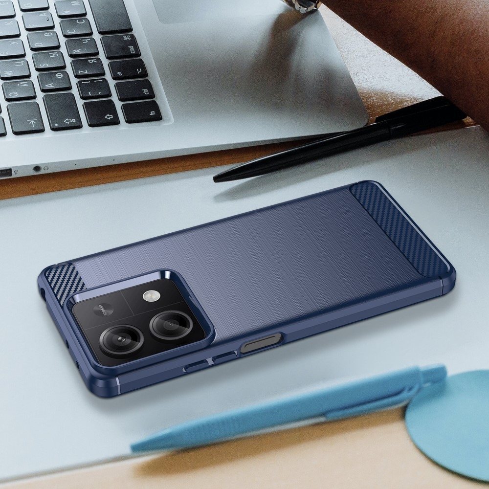 Carbon odolný gelový obal na Xiaomi Redmi Note 13 5G - modrý