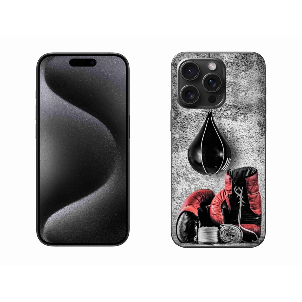 Gelový kryt mmCase na iPhone 15 Pro Max - boxovací pytel a rukavice