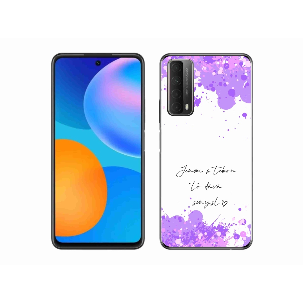 Gelový kryt mmCase na Huawei P Smart (2021) - zamilovaný text bílé pozadí