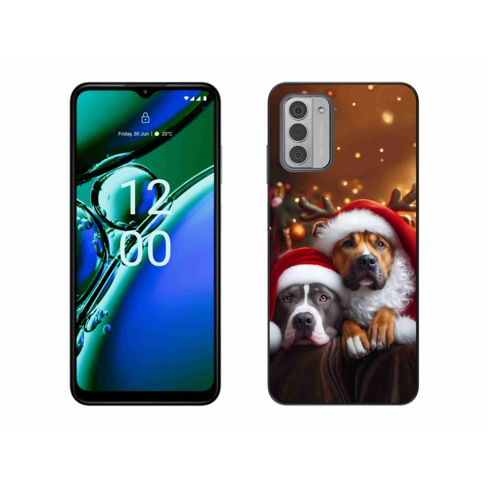 Gelový kryt mmCase na Nokia G42 - vánoční psi