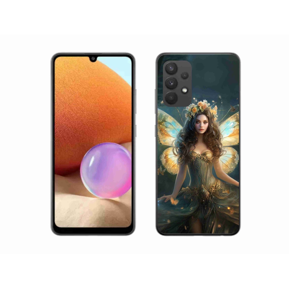 Gelový kryt mmCase na Samsung Galaxy A32 4G - motýlí žena