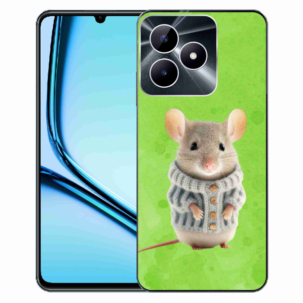 Gelový kryt mmCase na Realme Note 50 - myška ve svetru
