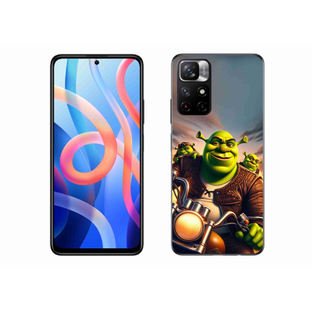 Gelový kryt mmCase na Xiaomi Poco M4 Pro 5G - shrek na motorce