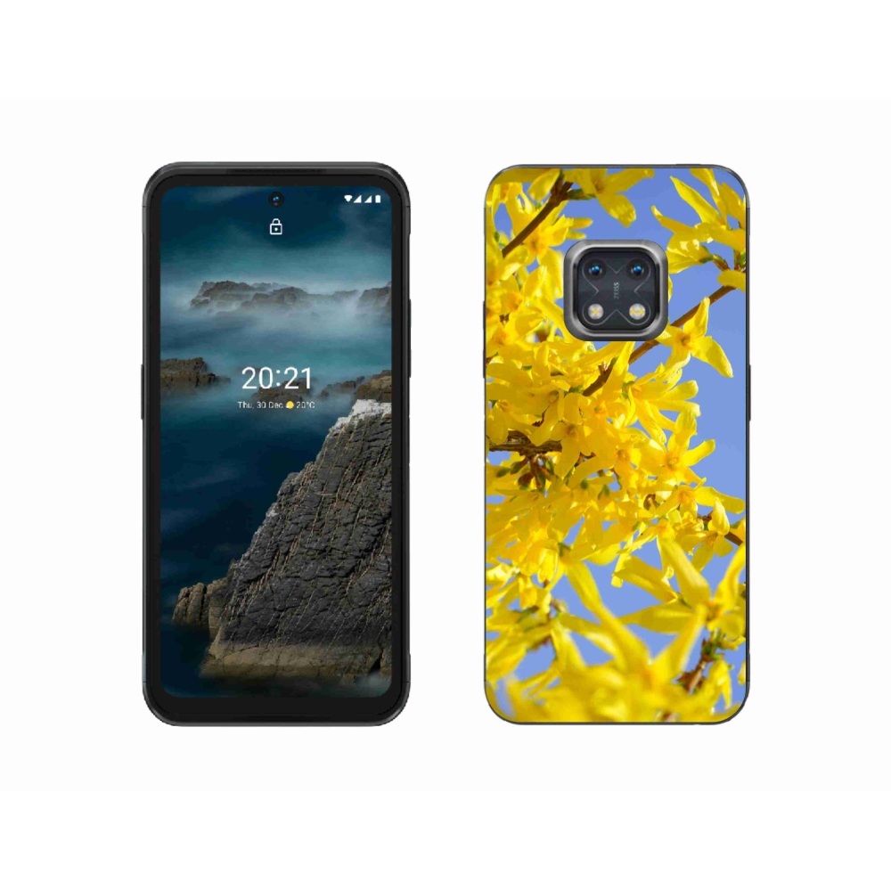 Gelový kryt mmCase na Nokia XR20 - žluté květy