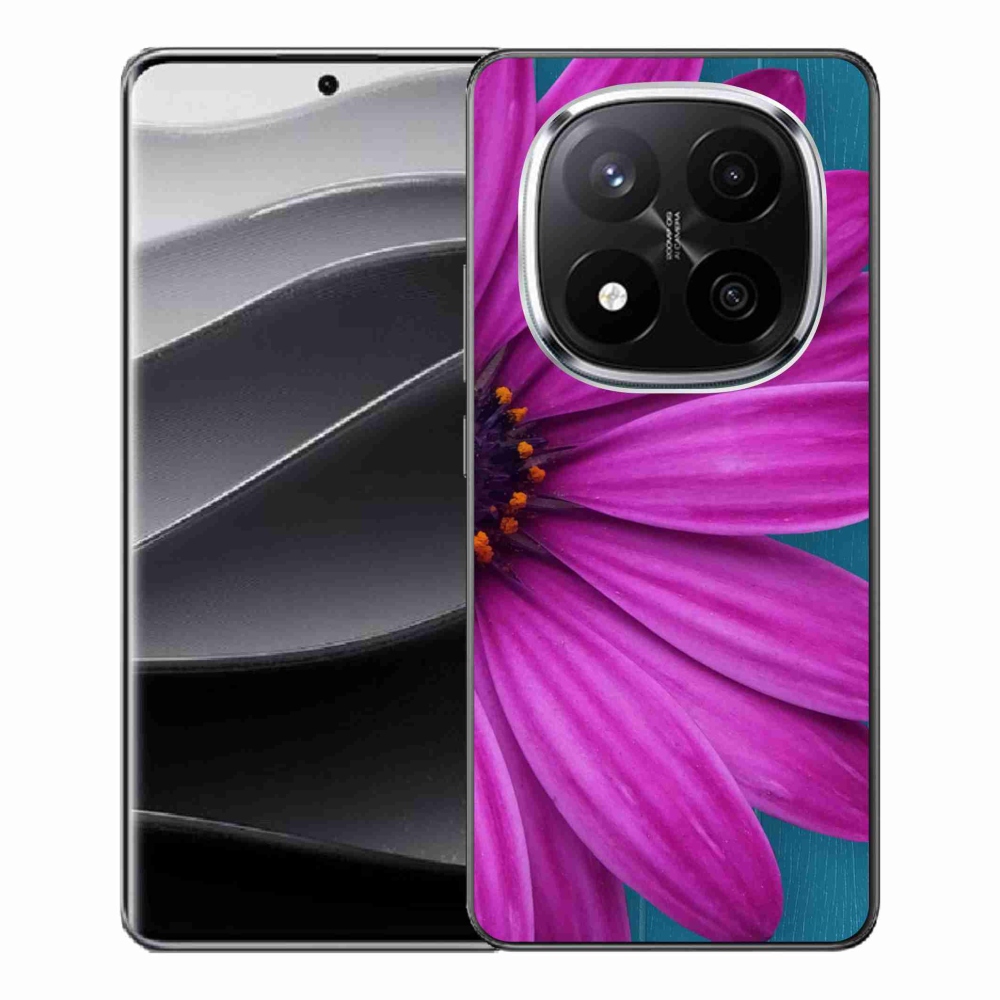 Gelový kryt mmCase na Xiaomi Redmi Note 14 Pro+ 5G - fialová kopretina