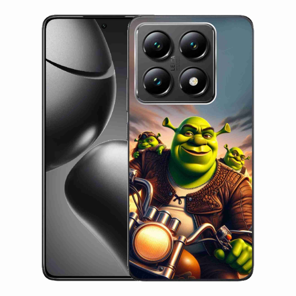 Gelový kryt mmCase na Xiaomi 14T Pro - shrek na motorce
